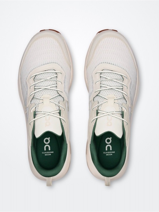 On Running Other - On Running men’s Cloudzone Moon Sneakers - Cream with Green Lining